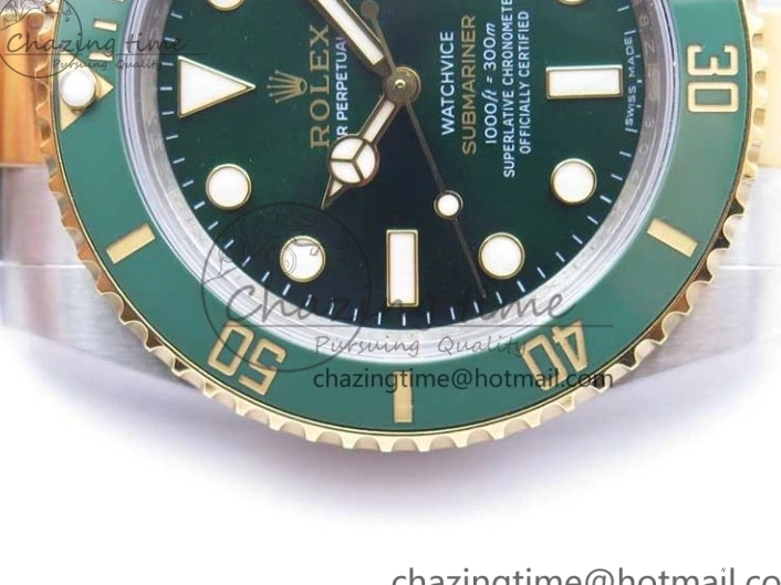 0115 Submariner 116613 LV VRF Best Edition YG Wrapped Bezel Green Dial on SS YG Bracelet A2836 MAX Version Compact 2920